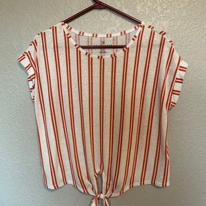 Red and white striped shirt